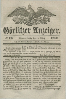 Görlitzer Anzeiger. 1840, № 10 (5 März)