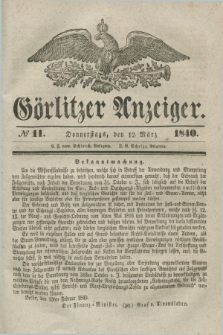 Görlitzer Anzeiger. 1840, № 11 (12 März) + dod.