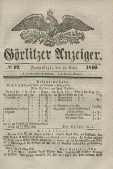 Görlitzer Anzeiger. 1840, № 12 (19 März)