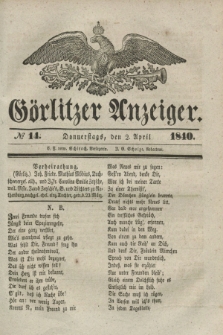 Görlitzer Anzeiger. 1840, № 14 (2 April)