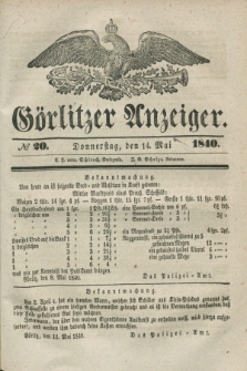 Görlitzer Anzeiger. 1840, № 20 (14 Mai)