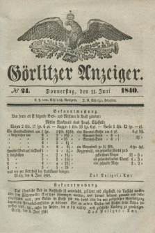 Görlitzer Anzeiger. 1840, № 24 (11 Juni)