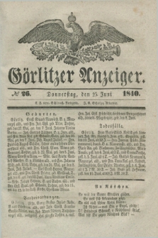 Görlitzer Anzeiger. 1840, № 26 (25 Juni) + dod.