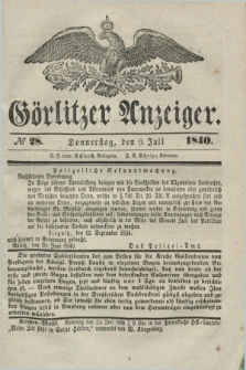 Görlitzer Anzeiger. 1840, № 28 (9 Juli) + dod.