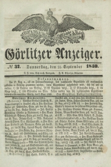 Görlitzer Anzeiger. 1840, № 37 (10 September)