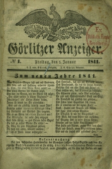 Görlitzer Anzeiger. 1841, № 1 (1 Januar)