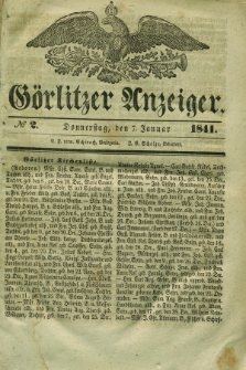 Görlitzer Anzeiger. 1841, № 2 (7 Januar)