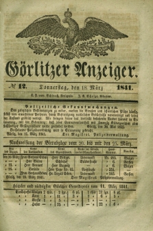 Görlitzer Anzeiger. 1841, № 12 (18 März)