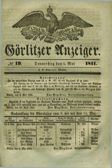 Görlitzer Anzeiger. 1841, № 19 (6 Mai) + dod.