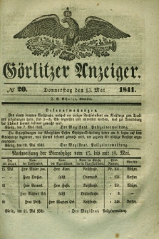 Görlitzer Anzeiger. 1841, № 20 (13 Mai)