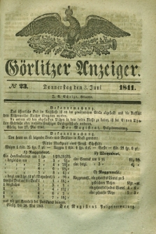 Görlitzer Anzeiger. 1841, № 23 (3 Juni)