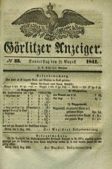 Görlitzer Anzeiger. 1841, № 33 (12 August)
