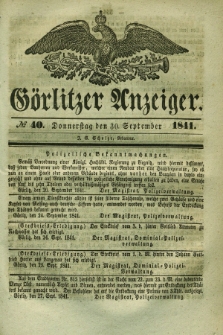 Görlitzer Anzeiger. 1841, № 40 (30 September)