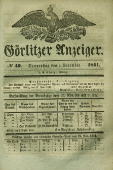 Görlitzer Anzeiger. 1841, № 49 (2 December)