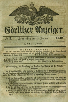 Görlitzer Anzeiger. 1842, № 2 (13 Januar)