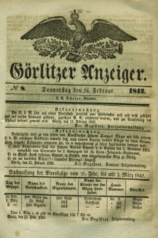 Görlitzer Anzeiger. 1842, № 8 (24 Februar)