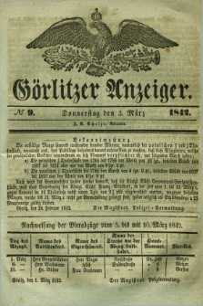 Görlitzer Anzeiger. 1842, № 9 (3 März) + dod.