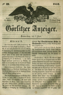 Görlitzer Anzeiger. 1842, № 22 (2 Juni) + dod.