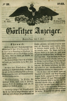 Görlitzer Anzeiger. 1842, № 27 (7 Juli) + dod.