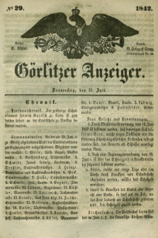 Görlitzer Anzeiger. 1842, № 29 (21 Juli) + dod.