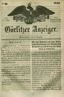 Görlitzer Anzeiger. 1842, № 31 (4 August) + dod.