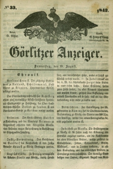 Görlitzer Anzeiger. 1842, № 33 (18 August) + dod.
