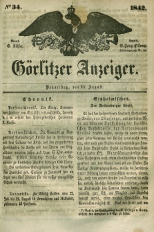 Görlitzer Anzeiger. 1842, № 34 (25 August) + dod.