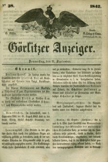 Görlitzer Anzeiger. 1842, № 38 (22 September) + dod.