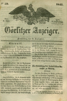 Görlitzer Anzeiger. 1842, № 39 (29 September)