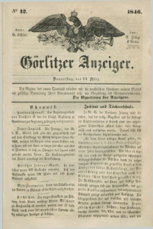 Görlitzer Anzeiger. 1846, № 12 (26 März) + dod.
