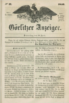 Görlitzer Anzeiger. 1846, № 17 (30 April) + dod.