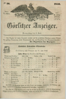 Görlitzer Anzeiger. 1846, № 26 (2 Juli) + dod.