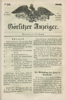 Görlitzer Anzeiger. 1846, № 34 (27 August) + dod.