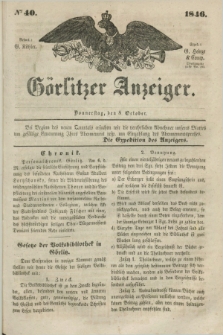 Görlitzer Anzeiger. 1846, № 40 (8 October) + dod.