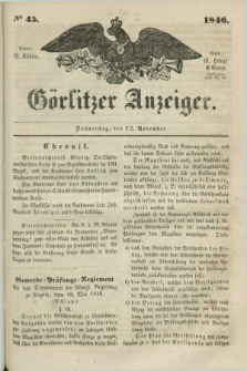 Görlitzer Anzeiger. 1846, № 45 (12 November) + dod.