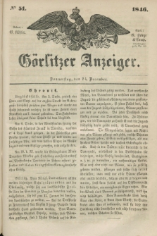 Görlitzer Anzeiger. 1846, № 51 (24 December) + dod.