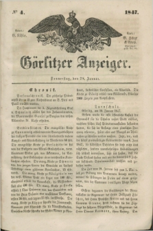 Görlitzer Anzeiger. 1847, № 4 (28 Januar) + dod.