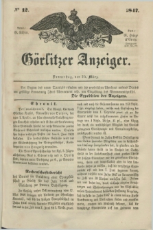 Görlitzer Anzeiger. 1847, № 12 (25 März) + dod.