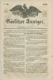 Görlitzer Anzeiger. 1847, № 13 (1 April) + dod.