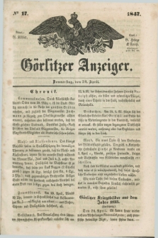 Görlitzer Anzeiger. 1847, № 17 (29 April) + dod.