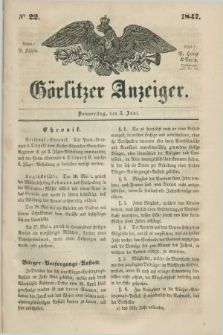 Görlitzer Anzeiger. 1847, № 22 (3 Juni) + dod.