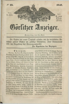Görlitzer Anzeiger. 1847, № 25 (24 Juni) + dod.