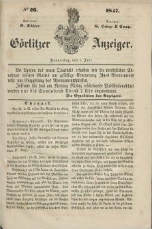 Görlitzer Anzeiger. 1847, № 26 (1 Juli) + dod.