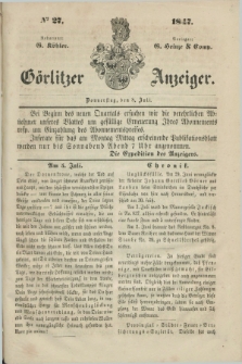 Görlitzer Anzeiger. 1847, № 27 (8 Juli) + dod.