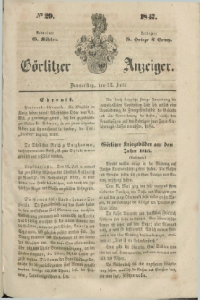 Görlitzer Anzeiger. 1847, № 29 (22 Juli) + dod.
