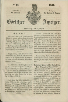 Görlitzer Anzeiger. 1847, № 31 (5 August) + dod.