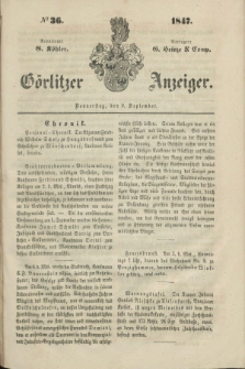 Görlitzer Anzeiger. 1847, № 36 (9 September) + dod.