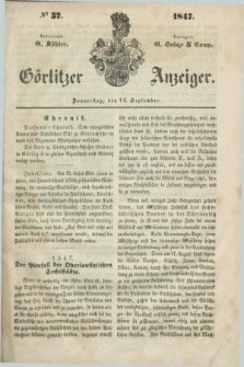 Görlitzer Anzeiger. 1847, № 37 (16 September) + dod.