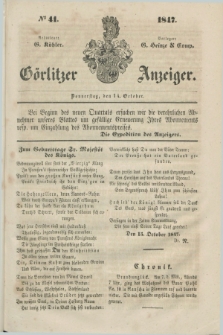 Görlitzer Anzeiger. 1847, № 41 (14 October) + dod.