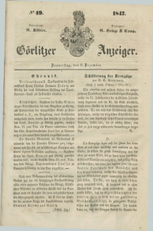 Görlitzer Anzeiger. 1847, № 49 (9 Dezember) + dod.